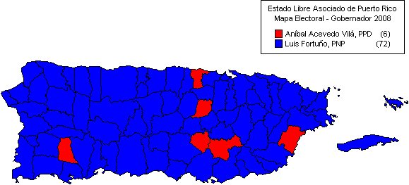 Mapa: Gobernador 2008